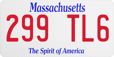 MA license plate 299TL6