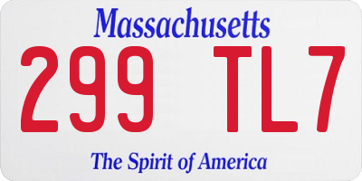 MA license plate 299TL7