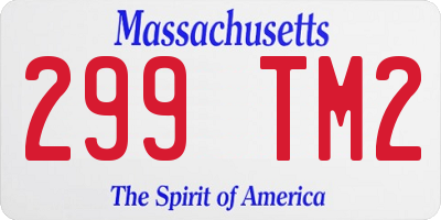 MA license plate 299TM2
