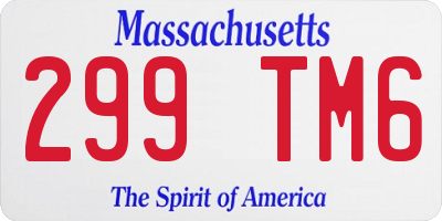 MA license plate 299TM6