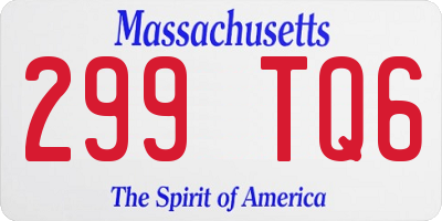 MA license plate 299TQ6