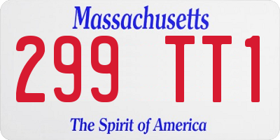 MA license plate 299TT1