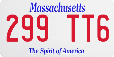MA license plate 299TT6