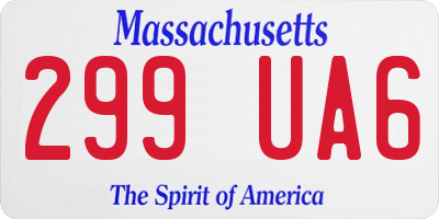 MA license plate 299UA6