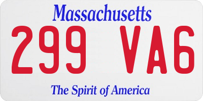 MA license plate 299VA6