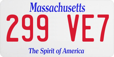 MA license plate 299VE7