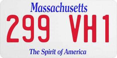 MA license plate 299VH1
