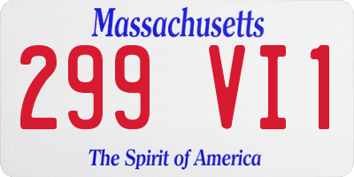 MA license plate 299VI1