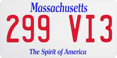 MA license plate 299VI3