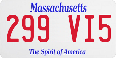 MA license plate 299VI5