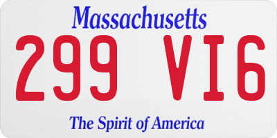 MA license plate 299VI6