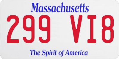 MA license plate 299VI8