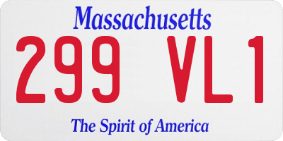 MA license plate 299VL1