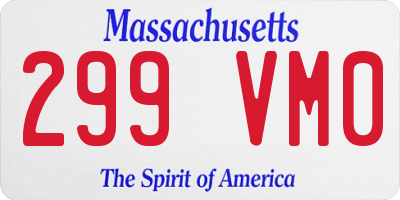 MA license plate 299VM0