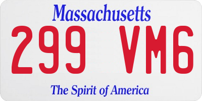 MA license plate 299VM6