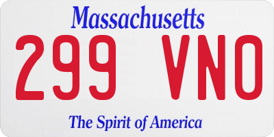 MA license plate 299VN0