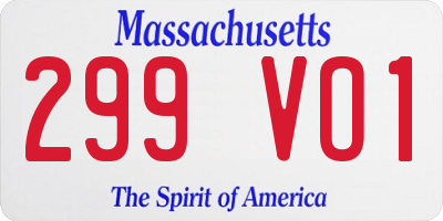 MA license plate 299VO1