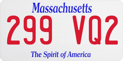 MA license plate 299VQ2