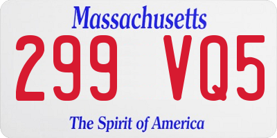 MA license plate 299VQ5