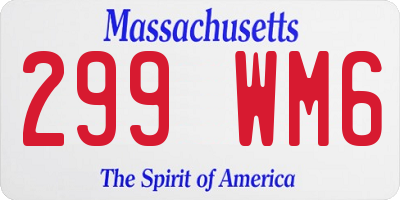 MA license plate 299WM6