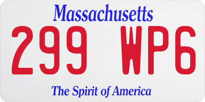 MA license plate 299WP6