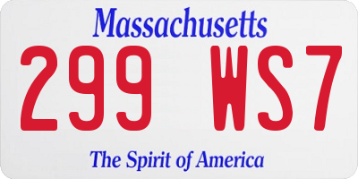 MA license plate 299WS7