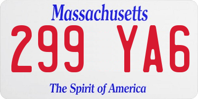 MA license plate 299YA6