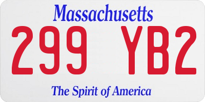 MA license plate 299YB2