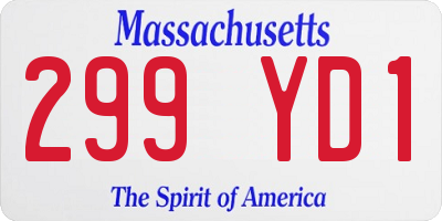 MA license plate 299YD1