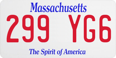 MA license plate 299YG6