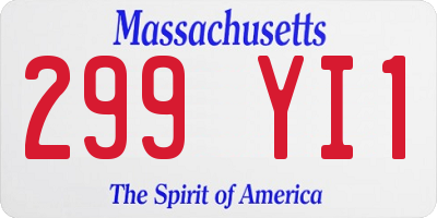 MA license plate 299YI1