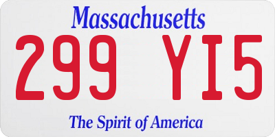 MA license plate 299YI5