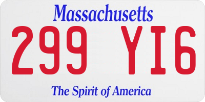 MA license plate 299YI6