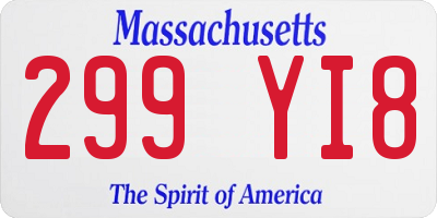MA license plate 299YI8