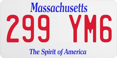 MA license plate 299YM6