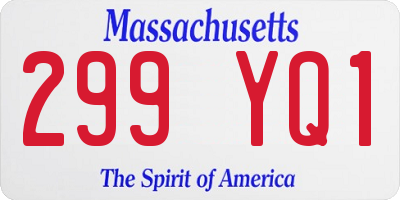 MA license plate 299YQ1