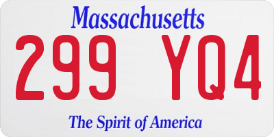 MA license plate 299YQ4