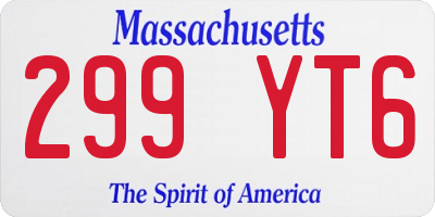 MA license plate 299YT6