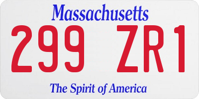 MA license plate 299ZR1