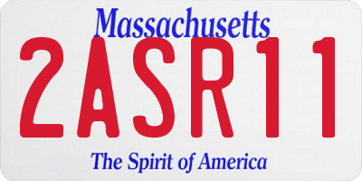 MA license plate 2ASR11