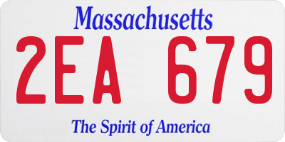 MA license plate 2EA679