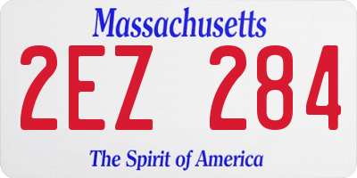 MA license plate 2EZ284