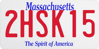 MA license plate 2HSK15