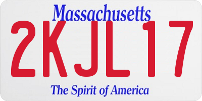 MA license plate 2KJL17