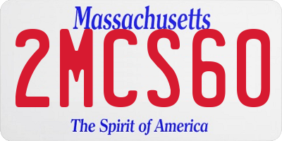 MA license plate 2MCS60