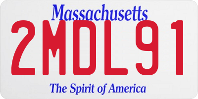 MA license plate 2MDL91