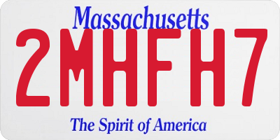 MA license plate 2MHFH7