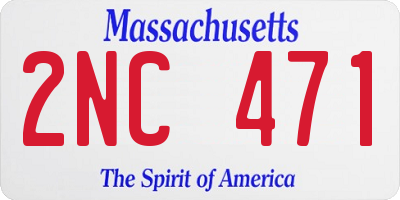 MA license plate 2NC471