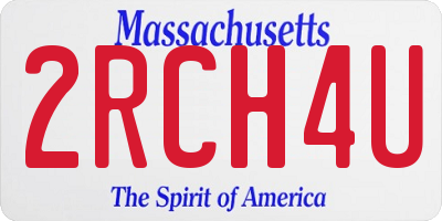 MA license plate 2RCH4U