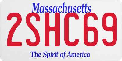 MA license plate 2SHC69